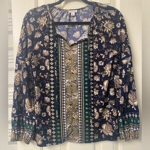 Westport Floral Print Women's Top Size 8 Petite